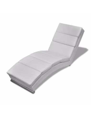 Chaise longue de relaxation fauteuil blanc de salon design