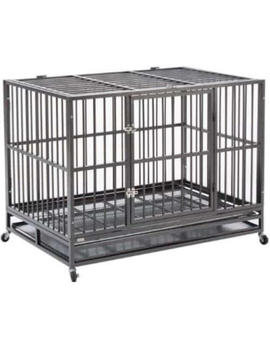 Cage mobile pratique anthracite cage chien cage chat taille 1