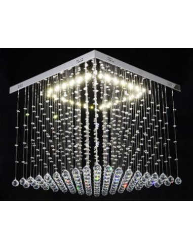 Plafonnier lustre en cristal LED 60 cm cielterre-commerce