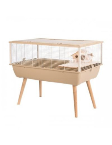 Cage petit rongeur beige scandinave cage lapin cage cochon d'inde cage hamster cielterre-commerce