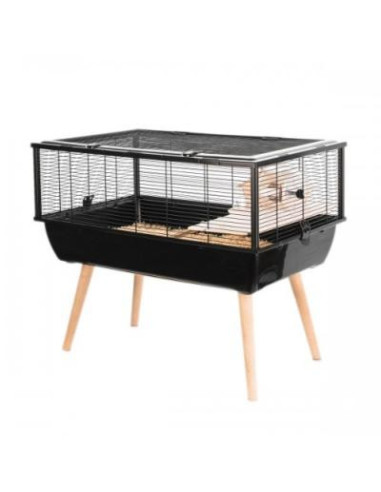 Cage petit rongeur noir scandinave cage lapin cage cochon d'inde cage hamster cielterre-commerce