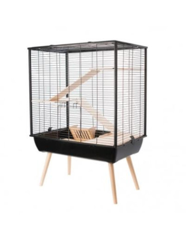 Cage grand rongeur noir scandinave cage lapin cage cochon d'inde cage hamster cage rat cage hamster