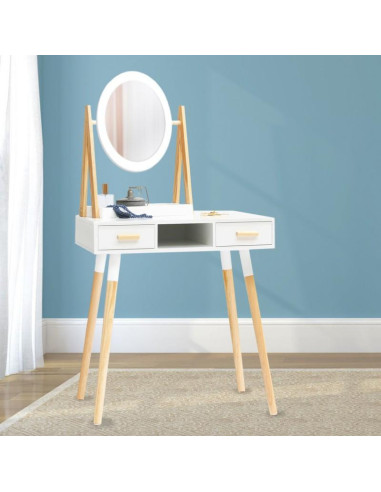 Table maquillage coiffeuse scandinave cielterre-commerce