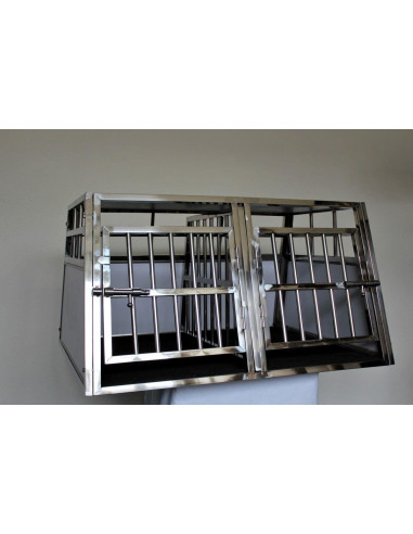 Cage de transport INOX double cage chien INOX taille 1