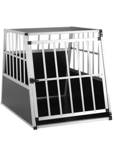 Cage de transport en ALU et MDF noir cage chien cage chat