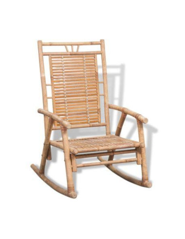 Chaise à bascule en bambou chaise de jardin relaxation