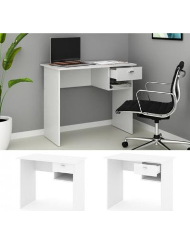 Bureau blanc 1 tiroir bureau simple bureau informatique
