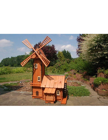 Moulin à vent + moulin à eau 155 cm Moulin vent décoratif Moulin eau - Ciel  & terre