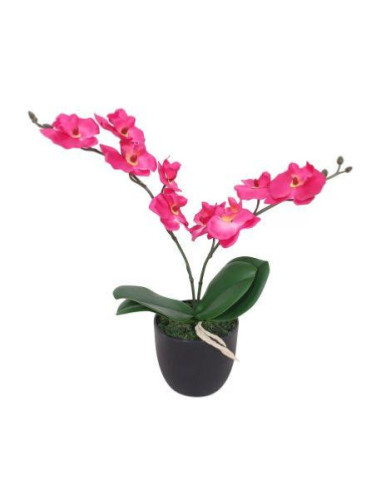 Orchidée artificielle 31 cm rouge plante artificielle