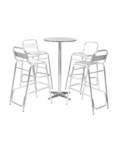 Table de bar avec 4 chaises professionnel cielterre-commerce