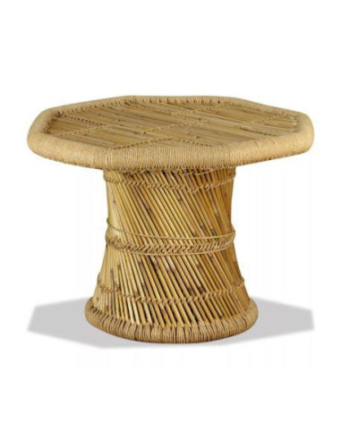 Table basse en bambou naturel table basse octogonale