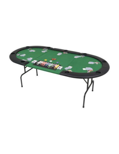 Table de Poker pliable et transportable feutrine verte