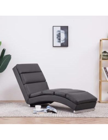 Chaise longue de relaxation fauteuil de salon gris design