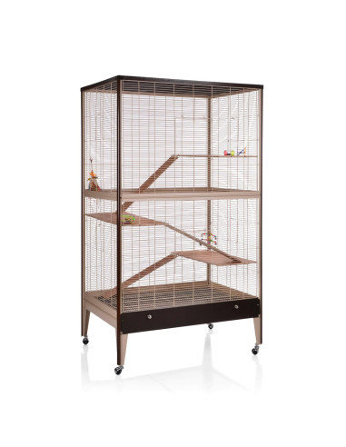 Cage rongeur Florence chocolat vanille cage chinchilla cage furet octodon cielterre-commerce