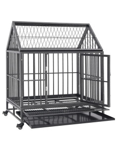 Cage chien intérieur avec coussin cage chat barreaux acier - Ciel & terre