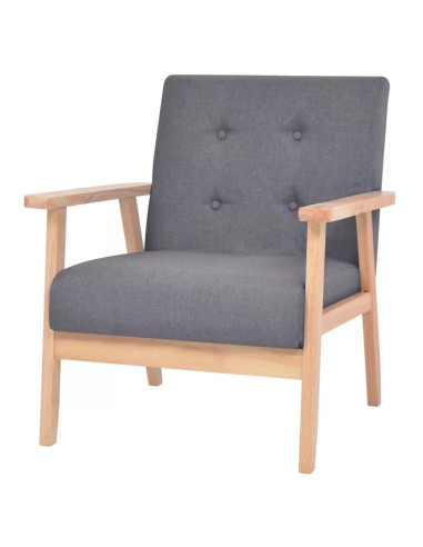 Fauteuil moderne tissu gris fauteuil de salon nordique