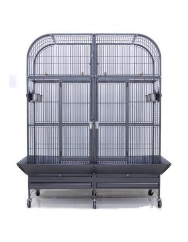 Cage perroquet double ara cage double gris gabon cacatoes
