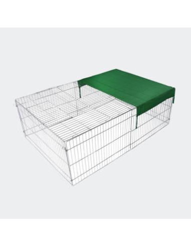 Enclos rongeur 122x95x58 cm avec protection solaire enclos lapin parc lapin enclos cochon d'inde