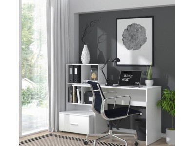 Bureau Moderne Blanc avec Rangement pour bureau