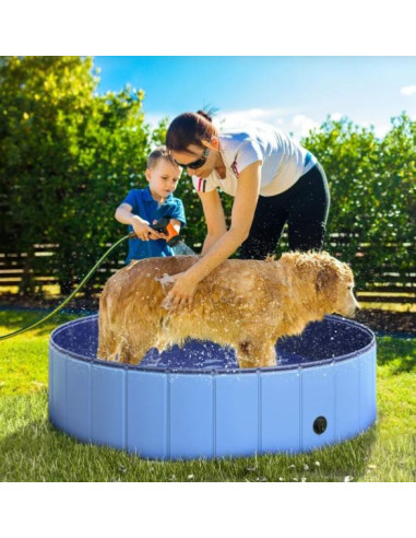  Piscine pour chien GM piscine pour chien en PVC Bleu Ø120 x 30 cm