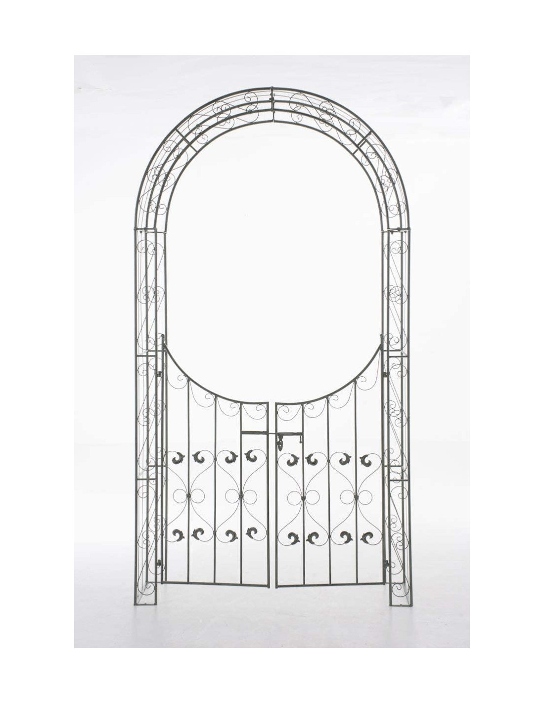 Arche Portillon Classic Garden Portail Arche à Rosiers de Jardin en Fer  Forgé 71x121x232cm - L'Héritier du Temps