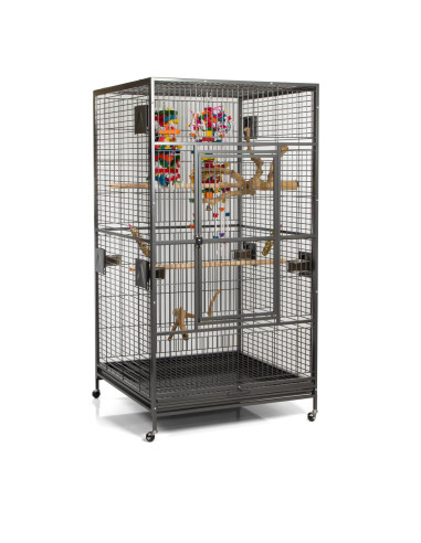 Cage perroquet Barcelone cage ara cacatoes cage amazone  Anthracite