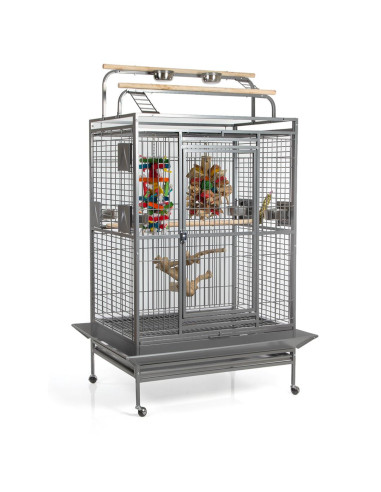 Cage perroquet Hadès cage ara cage gris gabon amazone  Platinum (Gris clair - blanc)