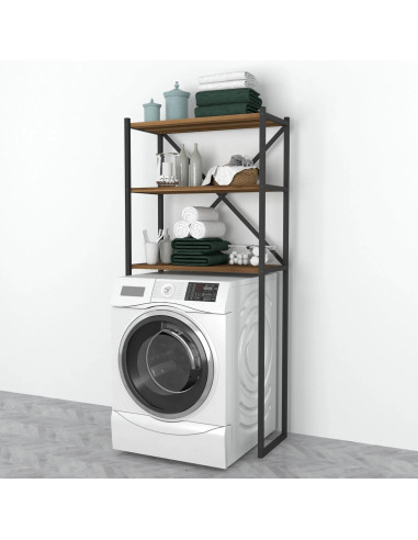 Armoire lave-linge industriel noyer armoire machine à laver armoire sèche linge avec étagères