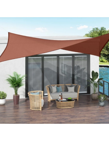 Voile ombrage 3x3 terracotta Ombrage terrasse Ombrage jardin