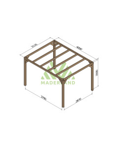 Pergola en sapin 230x230 cm autoportante Pergola blanche