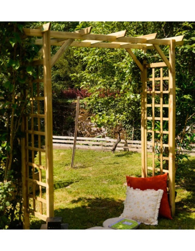 Arche de jardin pin massif 210 cm autoclave Arche jardin bois Arceau bois Pergola bois