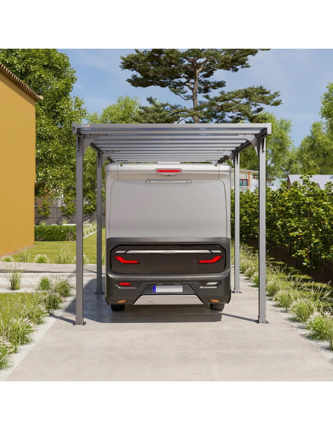 Carport camping car 22,79m² Carport en Aluminium Toit en