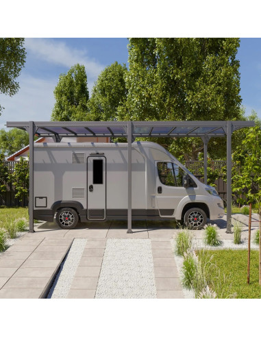 Carport camping car 22,79m² Carport en Aluminium Toit en polycarbonate Fabrication en France