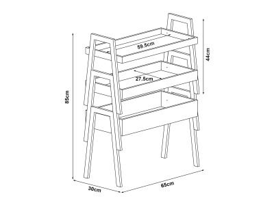 Lot 3 Étagères plantes 3 niveaux en Bambou Support plantes pot fleur - Ciel  & terre