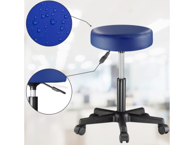 Tabouret de massage bleu pivotable 360° Tabouret roulette médical