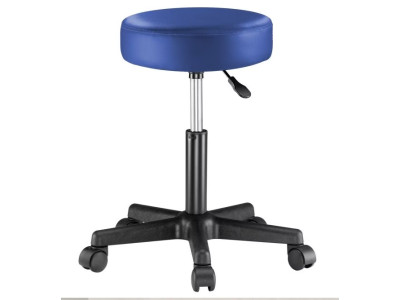 Tabouret de massage bleu pivotable 360° Tabouret roulette médical
