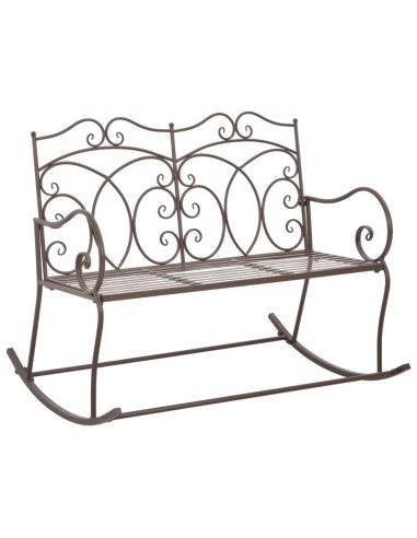 Banc de Jardin Rockincher en Fer Marron Antique