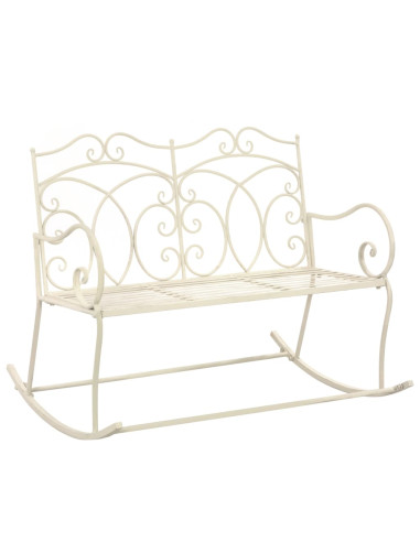 Banc de Jardin Rockincher en Fer Blanc Antique