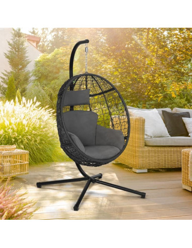 Fauteuil Suspendu Design Cocoon Gris Fauteuil Oeuf Fauteuil Jardin Suspendu