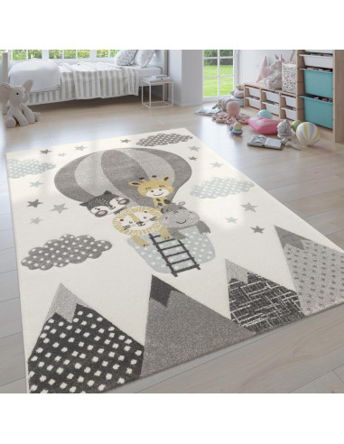 Tapis Chambre Enfant Montgolfière Nuages (3 tailles) tapis enfant décoration chambre enfant