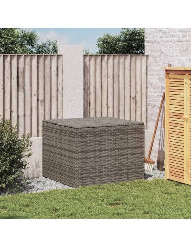 Coffre Rangement Résine Tressée Gris 290L Coffre de Stockage Coffre Extérieur Coffre Jardin