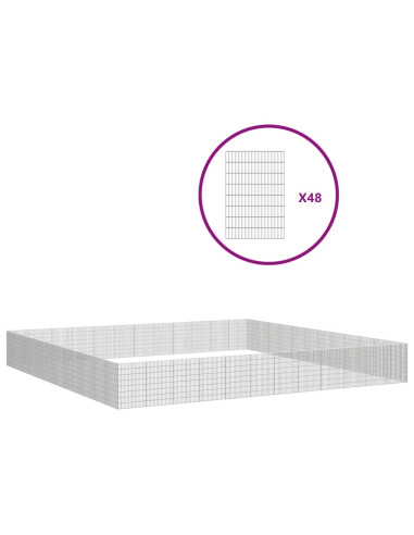 Enclos Poule 6,48m x 6,48 Maille Soudée Parc Poule Métal Galvanisé Parc Lapin