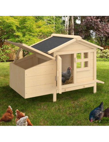 Poulailler Carqueiranne 3 poules poulailler en bois sans enclos toit en shingle gris foncé