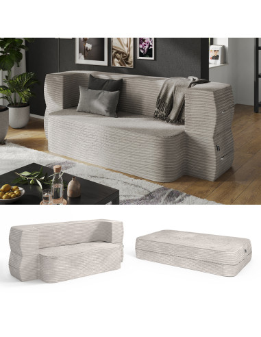 copy of Canapé 2 places design scandinave tissu gris canapé de salon moderne